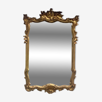 Miroir de style baroque, bois et stuc