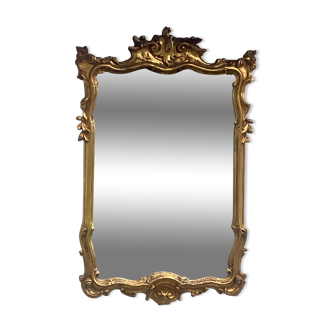 Baroque style mirror, wood and stucco