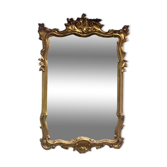 Miroir de style baroque, bois et stuc