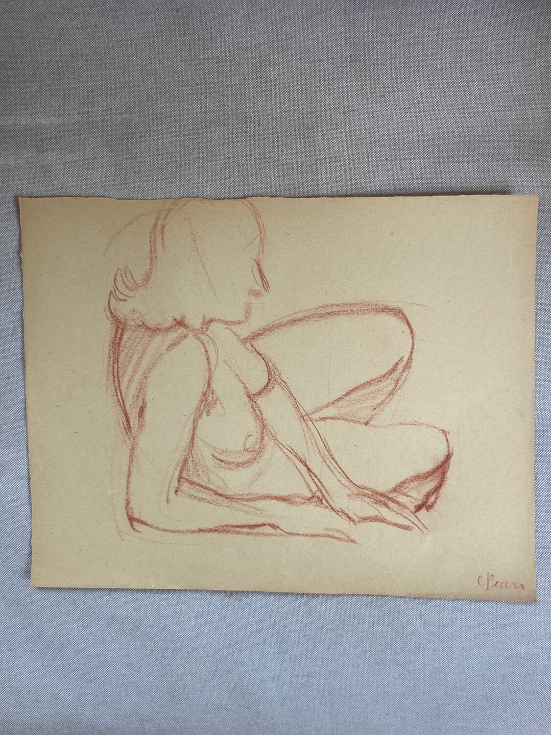 Drawing of female nude