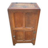 Meuble de métier Frigo bois glacière bar en chêne des années 30