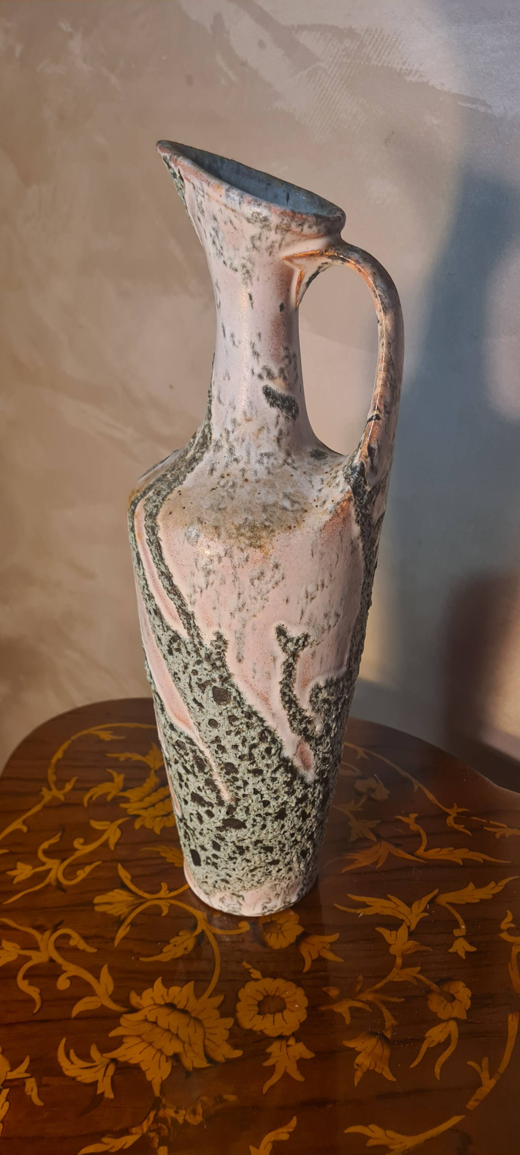 Vase, glazed ceramic, fat lava, signed bruno dose40, design 50s/60s