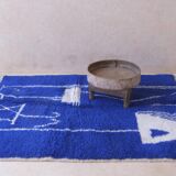 Moroccan Blue Rug - 173 x 124 cm