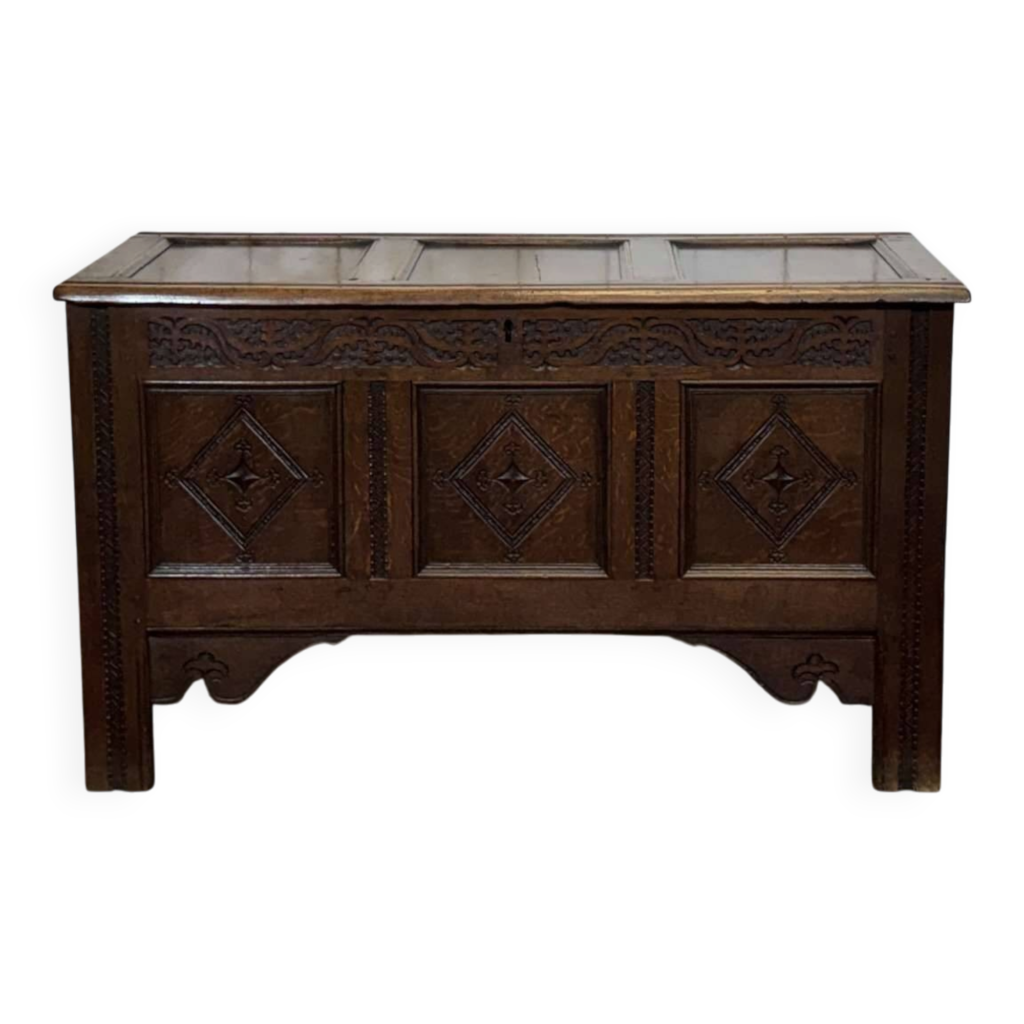 19th-century English oak chest