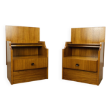Pair of Scandinavian teak bedside tables, 1960s