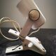 Old spotlight lamp with hanging clip 100% white 100%1970 vintage tbe