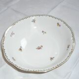 8 plates and a dish in porcelain decorated small flowers