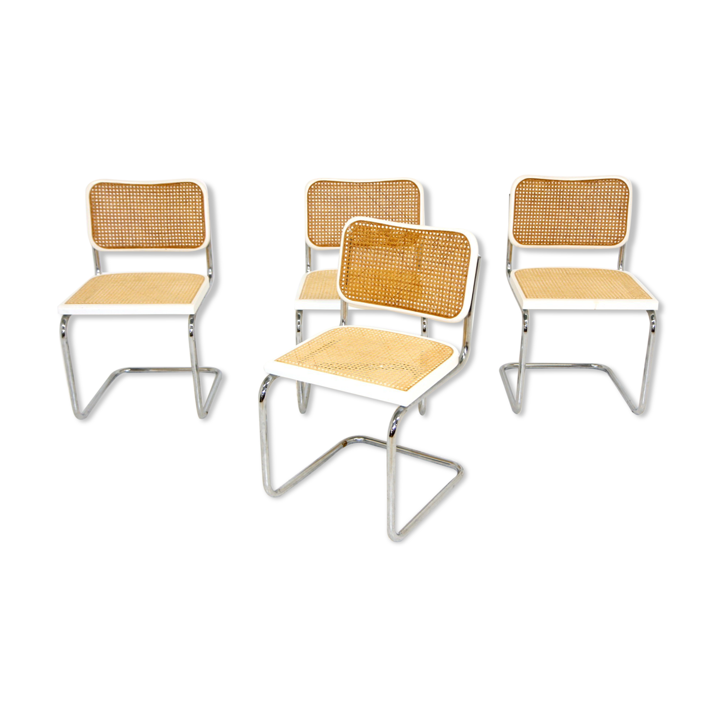 Set de 4 chaises "B32", Marcel Breuer, Italie, 1990