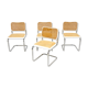 Set de 4 chaises "B32", Marcel Breuer, Italie, 1990