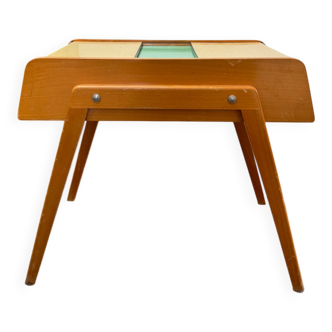 Vintage yellow-green side table