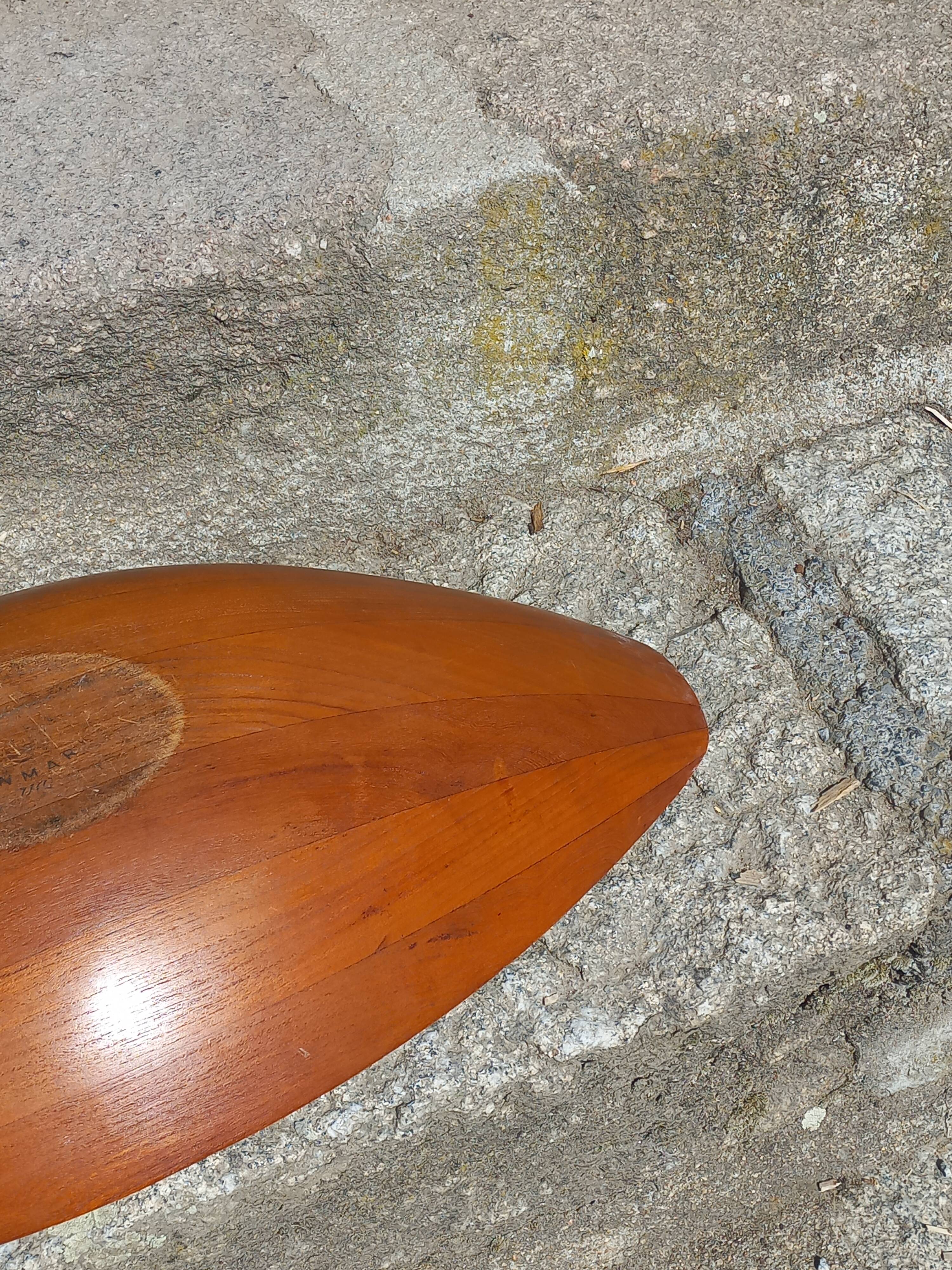 Scandinavian teak fruit bowl stamped from the 1950s.