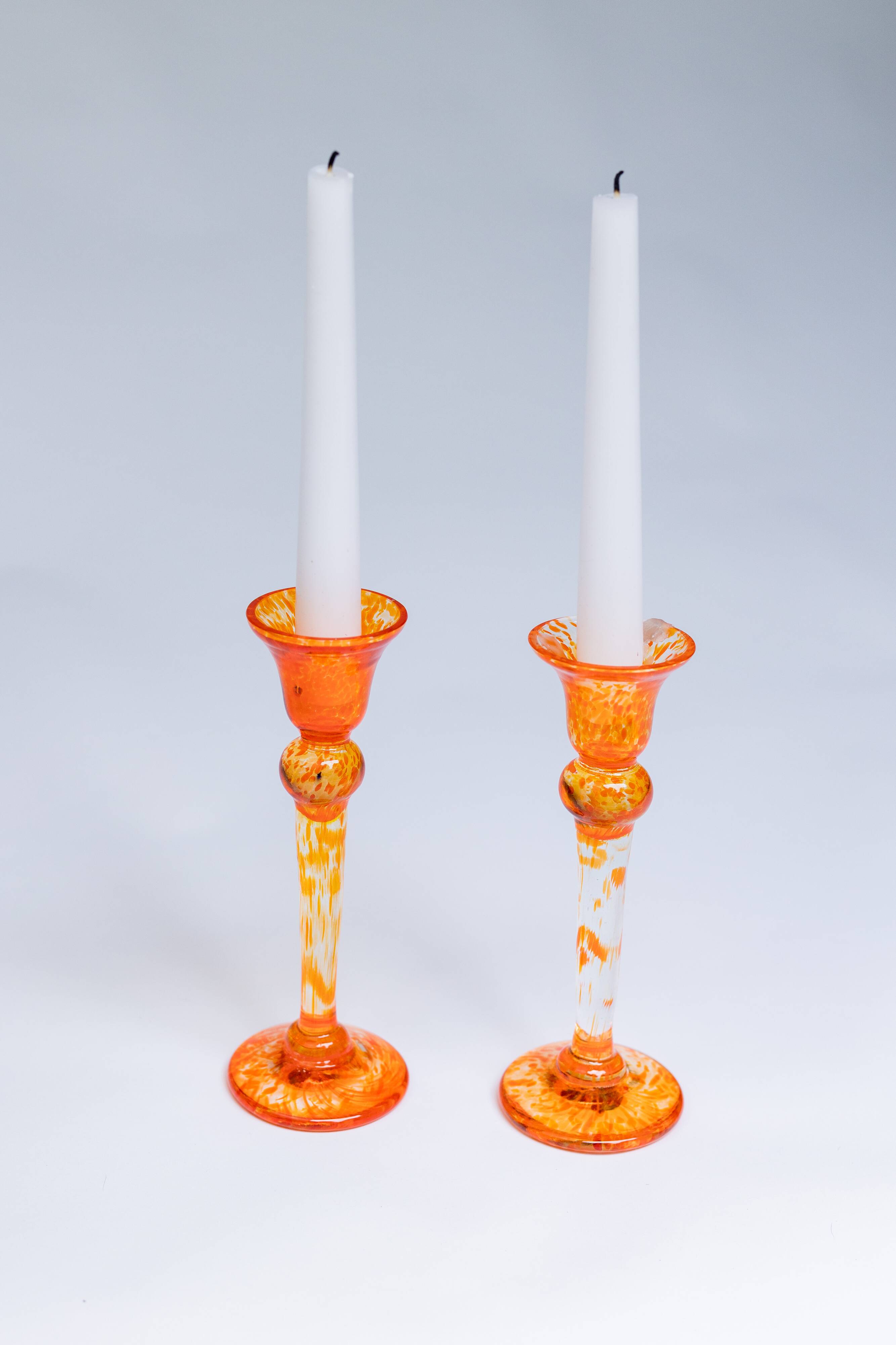 Mouth blown candlestick