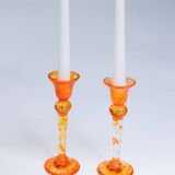 Mouth blown candlestick