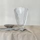Large Art Deco fan vase in Arques crystal, France 1950