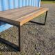 Industrial table 200 x 100 cm with wooden top + metal base