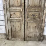 Double porte en bois patinée
