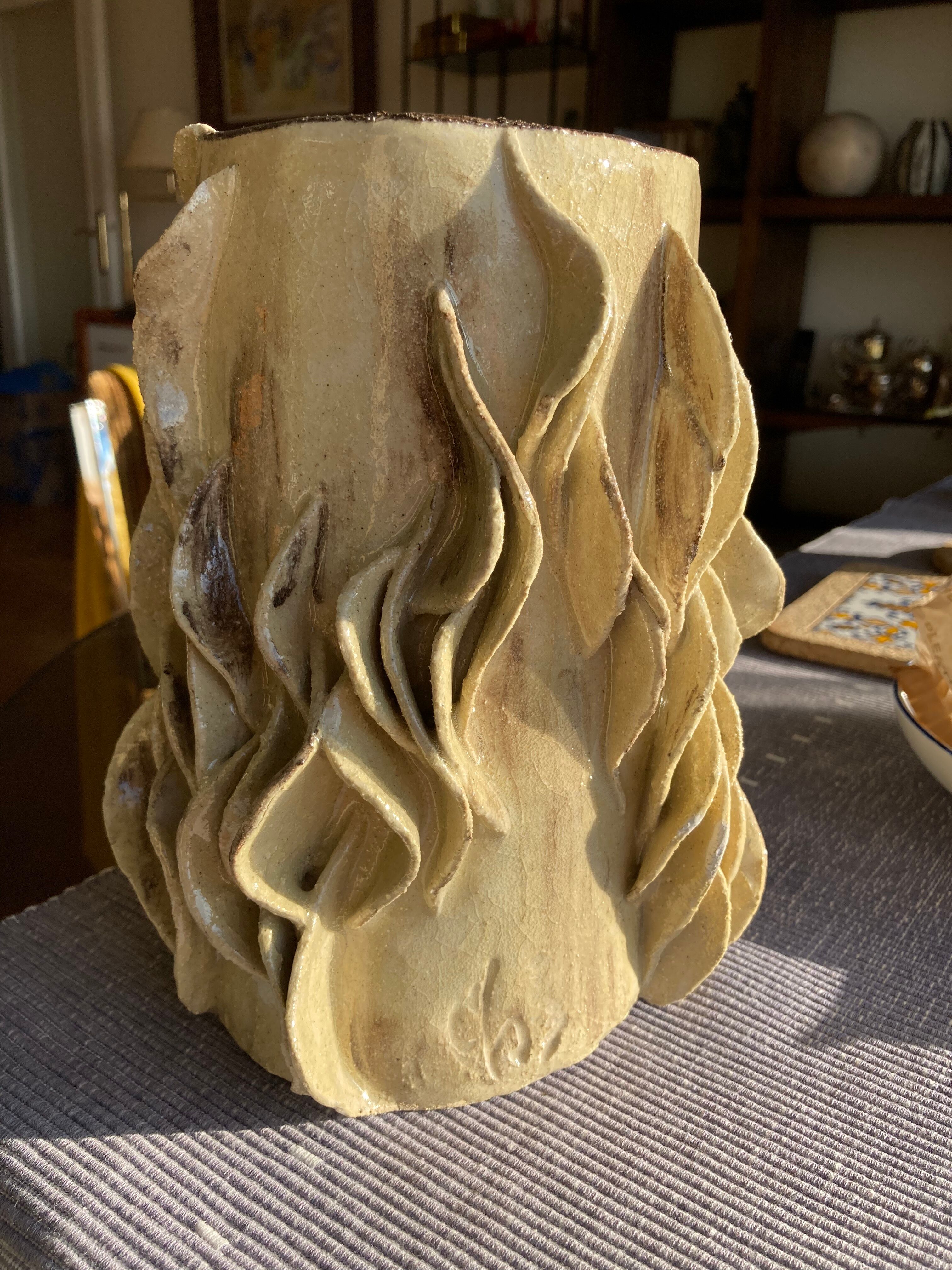 Vase en terre cuite émaillé