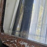 Vintage Art Deco carved wood mirror from the 1940s/50s