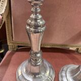 Pair of metal candlesticks