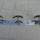 Wall coat rack in chromed metal 3 hooks 50s