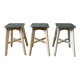 Série de 3 tabourets d'atelier