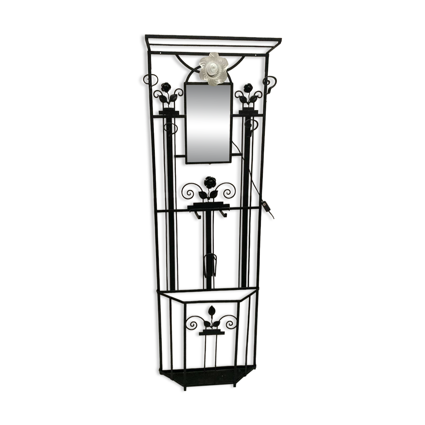 Art Deco coat rack wrought iron wardrobe
