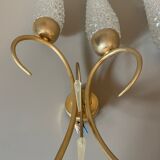 Paire d'appliques en laiton