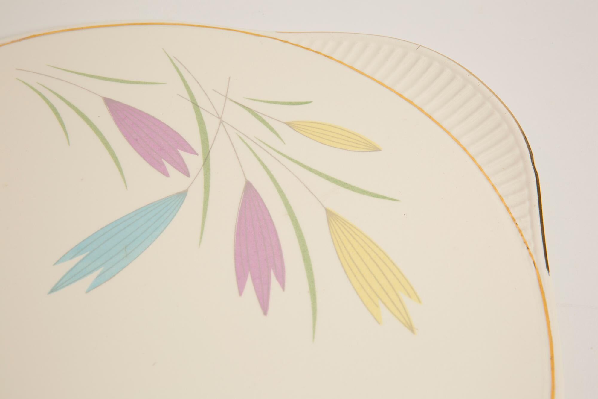 Decorative plate with vintage flowers from the mid-century, Germany, 1970s.