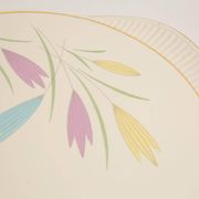 Decorative plate with vintage flowers from the mid-century, Germany, 1970s.