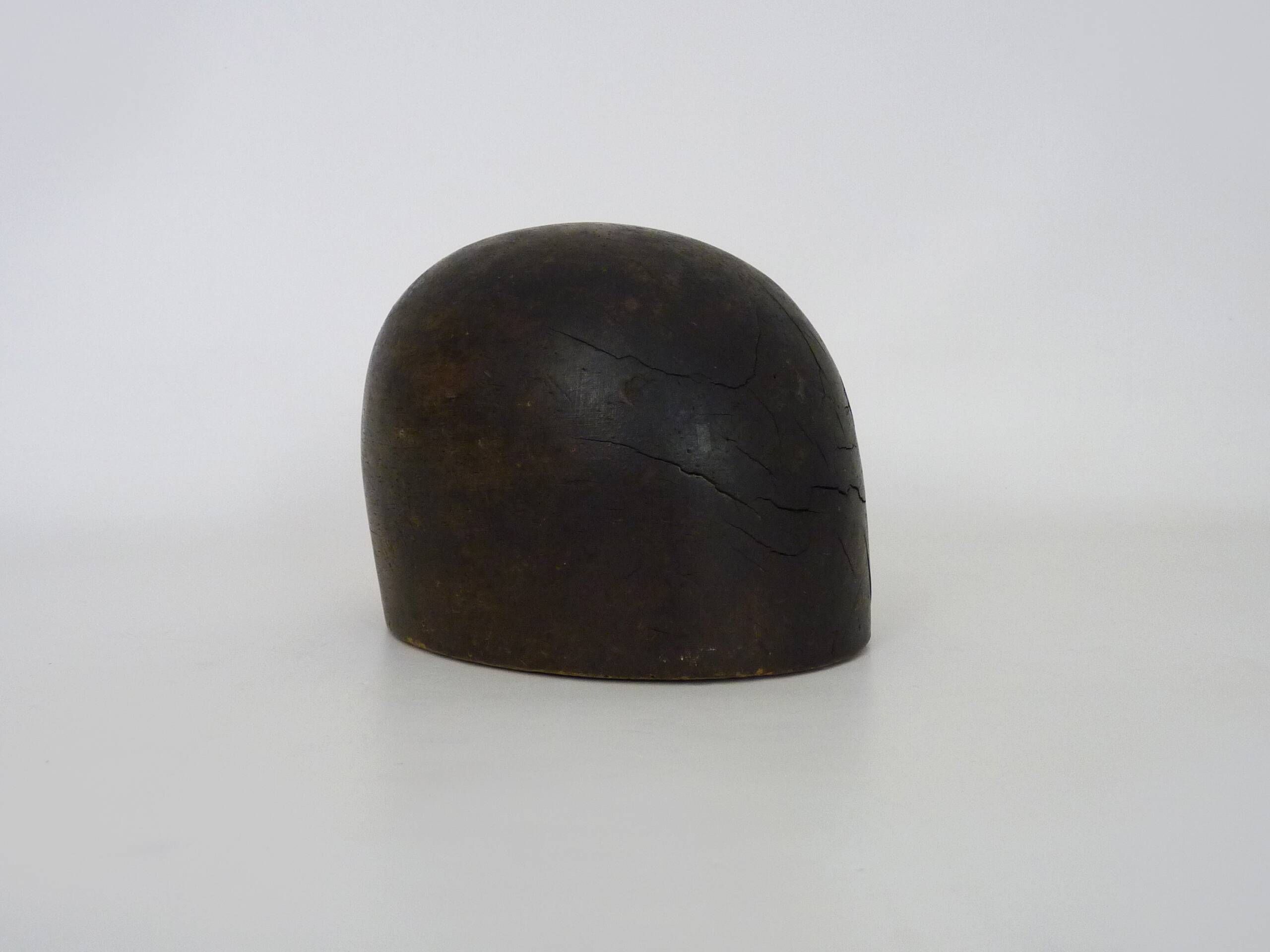 Old wooden hat form, marotte, hat mold. Early 20th century