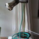 Lampe années 70 tige laiton