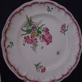 3 plates in opaque porcelain of Lunéville diam 22 cm