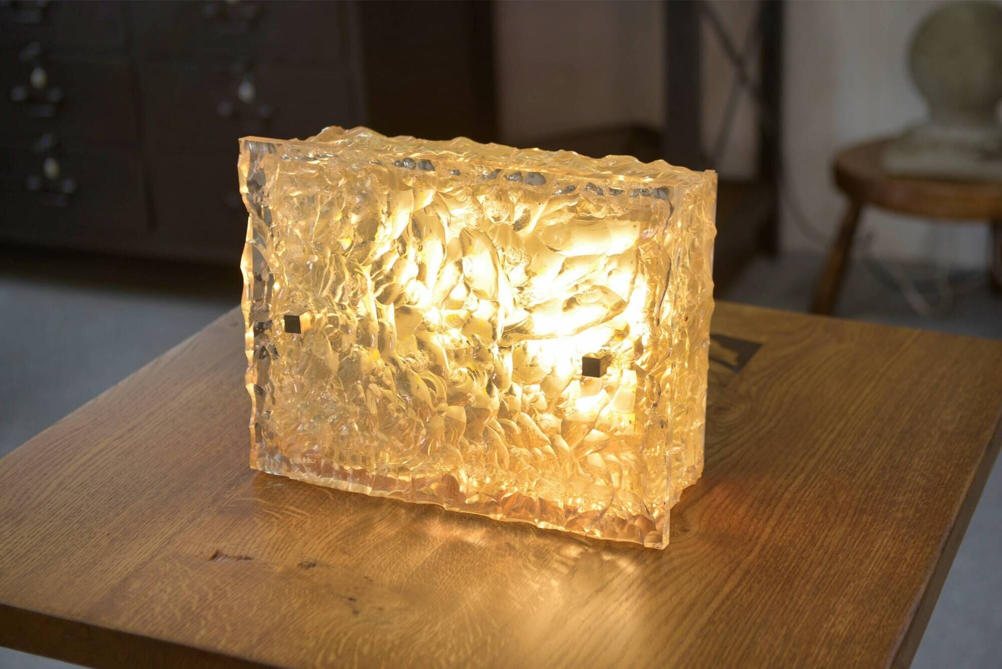 Wall light in resin by Pierre Disderot for Dallux 1960s