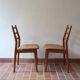 2 vintage Scandinavian wooden chairs from the 1960s.