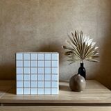 Beige white mosaic cube 30cm x 30cm tiled