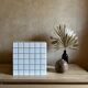 Beige white mosaic cube 30cm x 30cm tiled