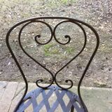Garden chairs, wrought iron