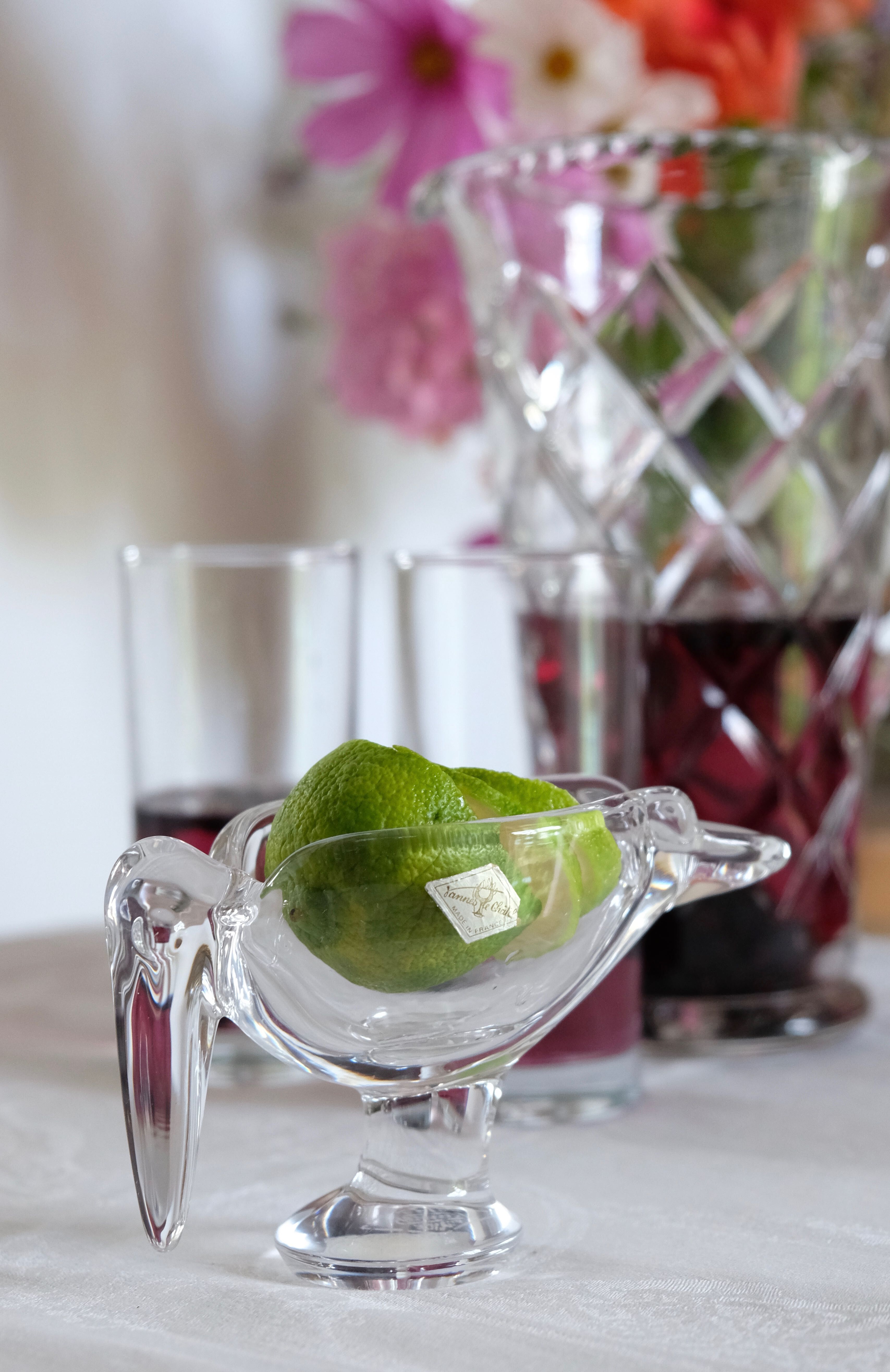 Heron marabout bird crystal of Vannes