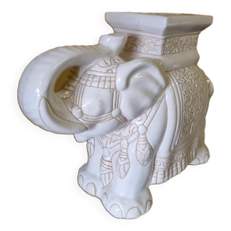 Vintage Ceramic Elephant Plant Table Mid 20th Century