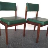 2X Scandinavian Teak Chairs (Set)