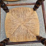 Set of 3 country straw stools