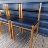 4 chairs baumann imitation black leather