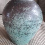 Vintage turquoise vase signed
