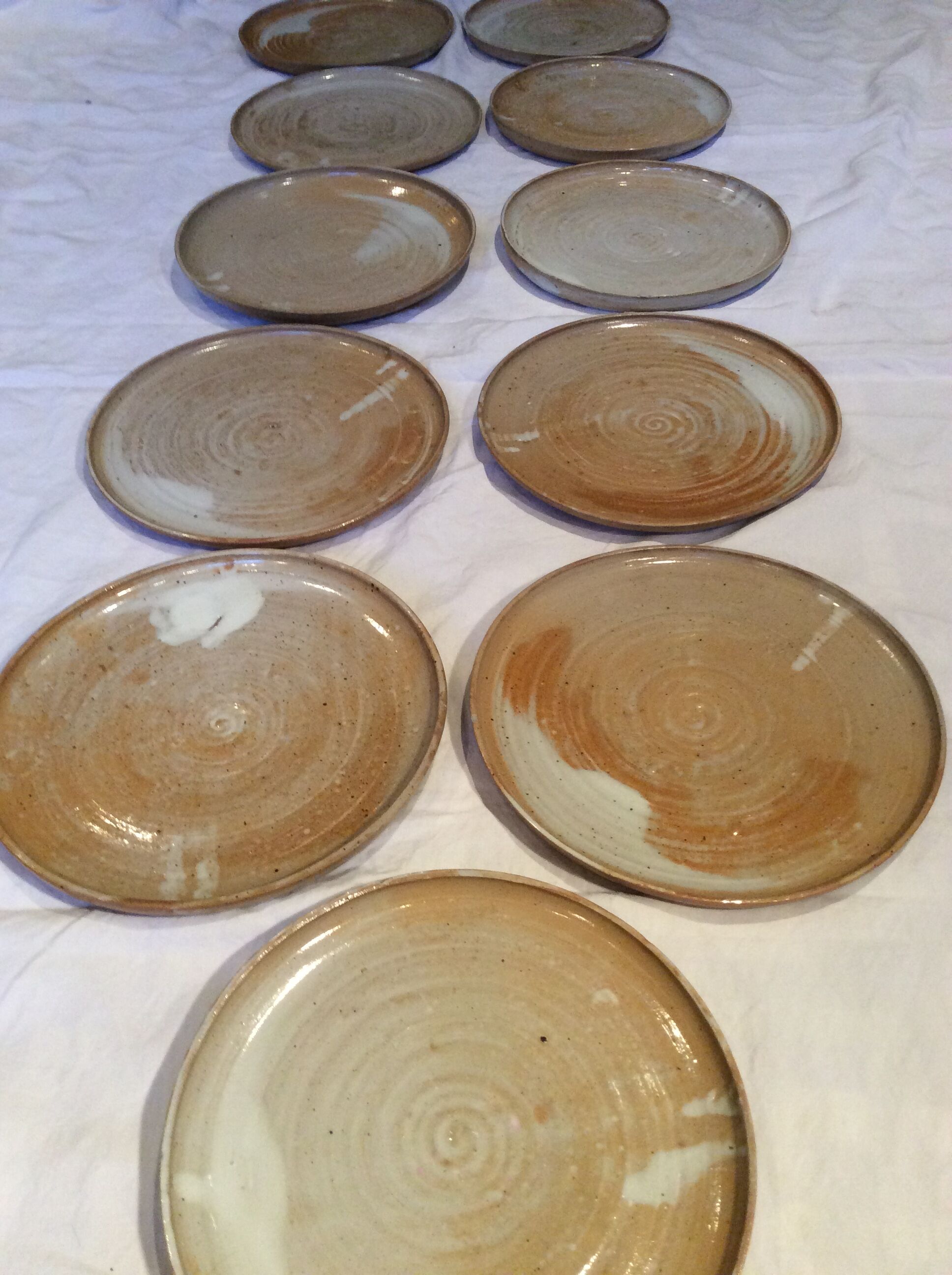 Vintage stoneware plates