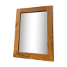 Rectangular mirror in vintage pine 1980