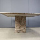 Vintage square granite dining table, 1970s