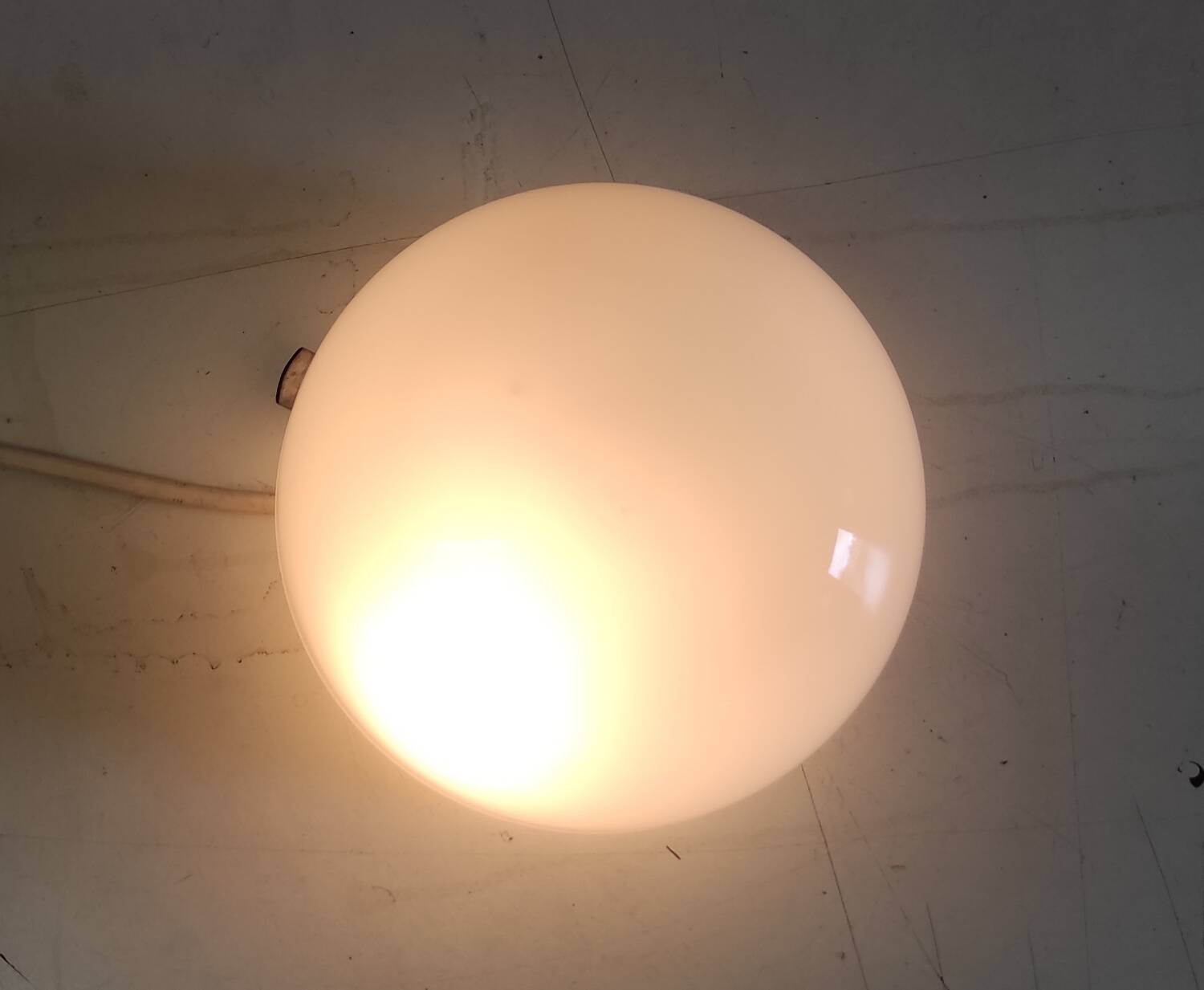 Opaline globe ceiling light 15 cm - mid. 20th century