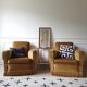 Pair of velvet armchairs