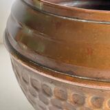 Planter by villedieu in vintage brown patinated copper