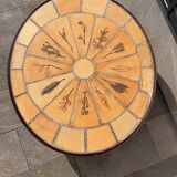 Oval coffee table Roger Capron model Herbier